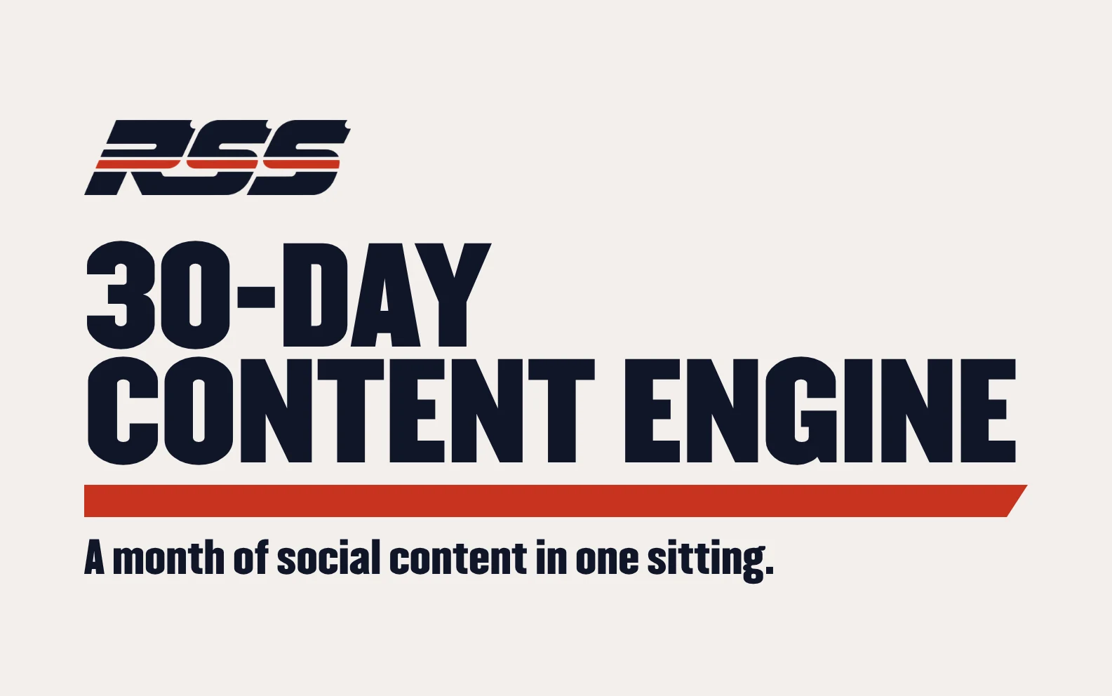 30-Day Content Engine: a month of social content in one sitting